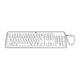 HP 631346-B21 clavier Souris incluse USB AZERTY Français Noir