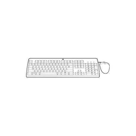 HP 631346-B21 clavier Souris incluse USB AZERTY Français Noir