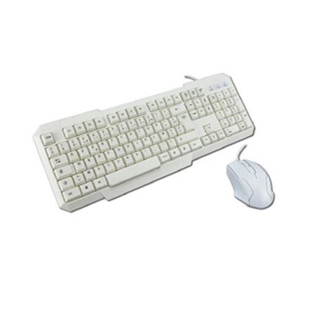 MCL ACK-2012/B clavier USB AZERTY Français Blanc