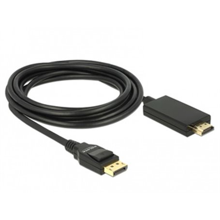 DeLOCK 85318 câble vidéo et adaptateur 3 m DisplayPort HDMI Noir