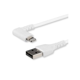 StarTech.com Câble USB-A vers Lightning Blanc Robuste 2m Coudé à 90° - Câble de Charge/Synchronisation USB Type A vers Lightning