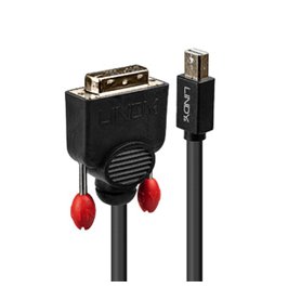 Lindy 41951 câble vidéo et adaptateur 1 m Mini DisplayPort DVI-D Noir