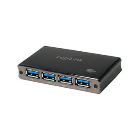 LogiLink UA0282 hub & concentrateur USB 3.2 Gen 1 (3.1 Gen 1) Micro-B 5000 Mbit/s Noir