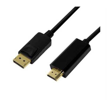 LogiLink CV0127 câble vidéo et adaptateur 2 m DisplayPort HDMI Type A (Standard) Noir