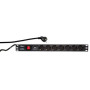 LogiLink PDU7C01 protection surtension Noir 7 sortie(s) CA 230 V 2 m