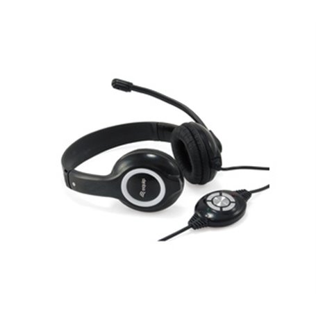 Equip 245301 écouteur/casque Avec fil Arceau Appels/Musique USB Type-A Noir