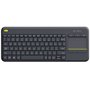 Logitech K400 Plus Tv clavier Maison RF sans fil QWERTZ Allemand Noir