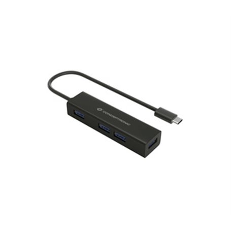 Conceptronic HUBBIES07B hub & concentrateur USB 3.2 Gen 1 (3.1 Gen 1) Type-C 5000 Mbit/s Noir