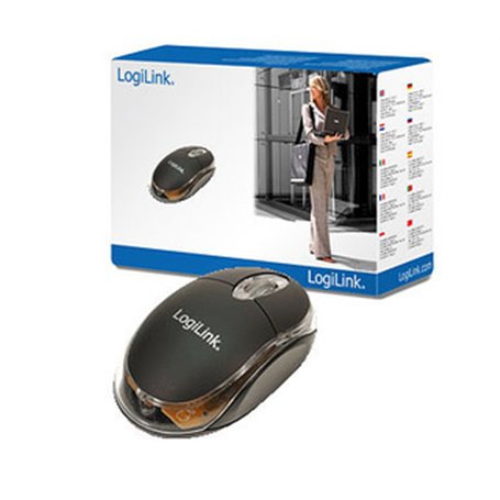 LogiLink Mouse optical USB Mini with LED souris USB Type-A Optique 800 DPI