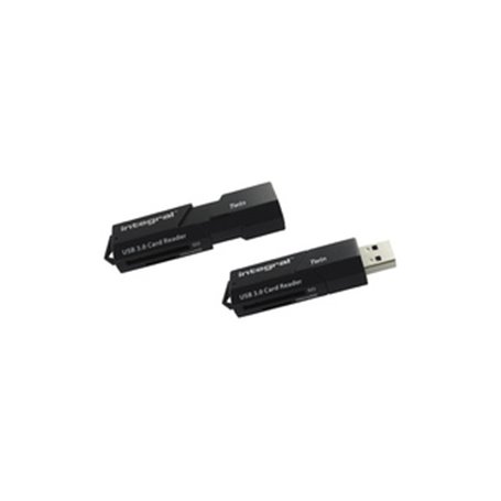 Integral USB 3.0 TWIN CARD READER lecteur de carte mémoire USB 3.2 Gen 1 (3.1 Gen 1) Noir