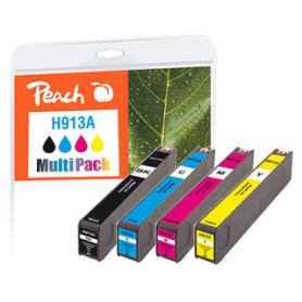 Peach PI300-744 cartouche d'encre 4 pièce(s) Compatible Noir