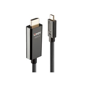 Lindy 43317 câble vidéo et adaptateur 10 m USB Type-C HDMI Type A (Standard) Noir