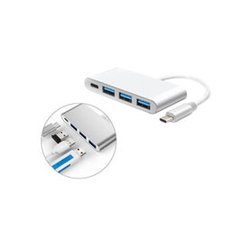 DLH HUB USB-C 4 PORTS : 3 x USB-A ET 1 x USB-C PD