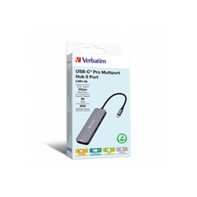 Verbatim CMH-08 USB Type-C 5000 Mbit/s Argent