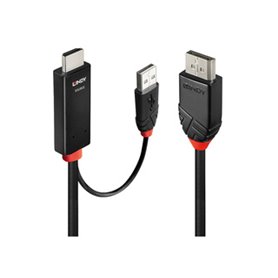 Lindy 41499 câble vidéo et adaptateur 2 m HDMI + USB Type-A DisplayPort Noir