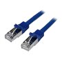 StarTech.com Câble réseau Cat6 blindé SFTP sans crochet de 1 m - Cordon Ethernet RJ45 anti-accroc - M/M - Bleu