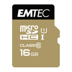 Emtec microSDHC 16GB Class10 Gold+ mémoire flash