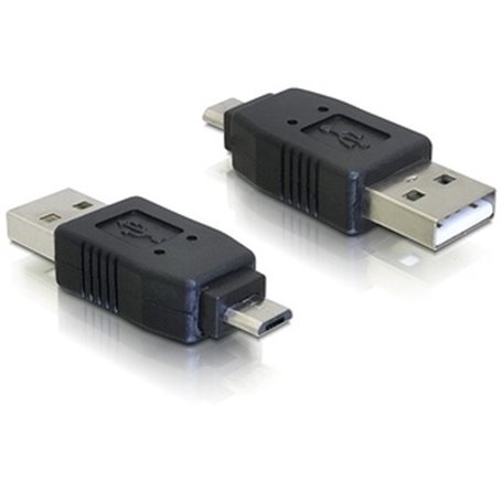 DeLOCK Adapter USB micro-B male to USB2.0 A-male USB 2.0 A Noir