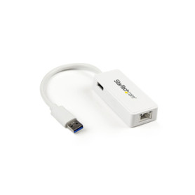 StarTech.com Adaptateur USB 3.0 vers Ethernet Gigabit - Carte Réseau Externe USB vers 1 Port RJ45 - Blanc