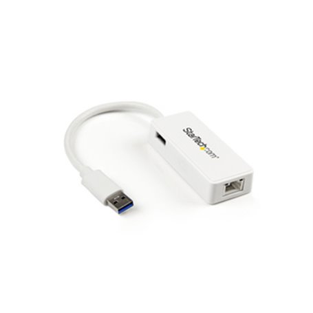 StarTech.com Adaptateur USB 3.0 vers Ethernet Gigabit - Carte Réseau Externe USB vers 1 Port RJ45 - Blanc