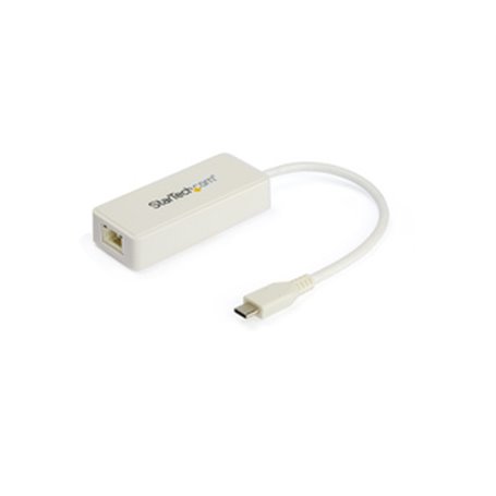 StarTech.com Adaptateur USB-C vers Gigabit Ethernet avec port USB-A - Adaptateur Réseau Blanc 1Gbps NIC USB 3.0/3.1 Type C - 1Gb