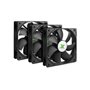 Inter-Tech 88887289 système de refroidissement dordinateur Boitier PC Ventilateur 12 cm Noir 3 pièce(s)