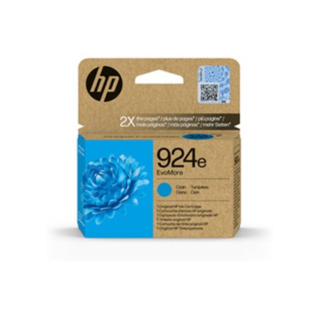 HP 924e Cartouche dencre authentique Cyan EvoMore