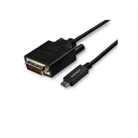 StarTech.com Câble USB-C vers DVI de 3m - Adaptateur Vidéo 1080p (Single Link) USB Type-C (DP Alt Mode HBR2) vers DVI-Digital -