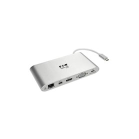 Tripp Lite U442-DOCK1 station d'accueil Avec fil USB 3.2 Gen 1 (3.1 Gen 1) Type-C Argent