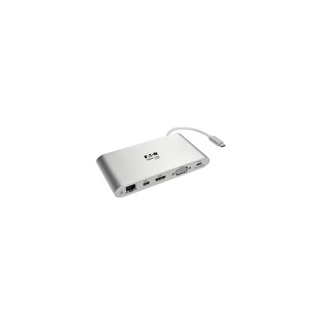 Tripp Lite U442-DOCK1 station d'accueil Avec fil USB 3.2 Gen 1 (3.1 Gen 1) Type-C Argent