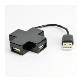 MCL USB2-MX104/N hub & concentrateur USB 2.0 480 Mbit/s Noir