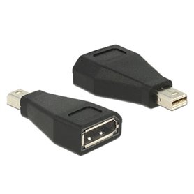 DeLOCK 65238 changeur de genre de câble mini Displayport 1.2 Displayport Noir