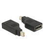 DeLOCK 65626 changeur de genre de câble Mini DisplayPort DisplayPort Noir