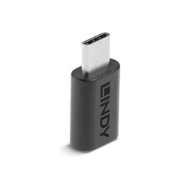 Lindy 41896 changeur de genre de câble USB-C Micro-B Noir