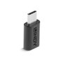 Lindy 41896 changeur de genre de câble USB-C Micro-B Noir