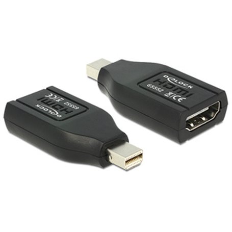 DeLOCK 65552 changeur de genre de câble mini Displayport HDMI Noir