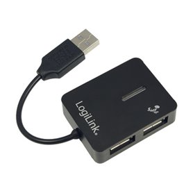 LogiLink USB 2.0 4-Port Hub 480 Mbit/s Noir