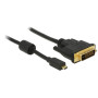 DeLOCK 83585 câble vidéo et adaptateur 1 m Micro-HDMI DVI-D Noir