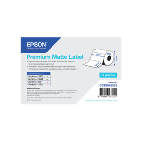 Epson Premium Matte Label - Die-cut Roll: 76mm x 127mm