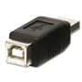 Lindy 71231 changeur de genre de câble USB A USB B Noir