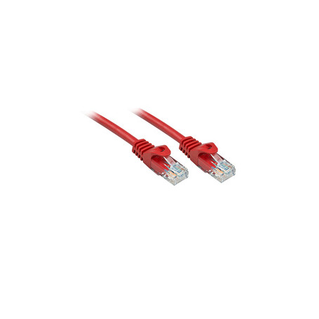 Lindy Rj45/Rj45 Cat6 3m câble de réseau Rouge U/UTP (UTP)