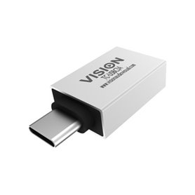 Vision TC-USBC3A changeur de genre de câble USB-A USB-C Blanc