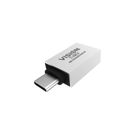 Vision TC-USBC3A changeur de genre de câble USB-A USB-C Blanc