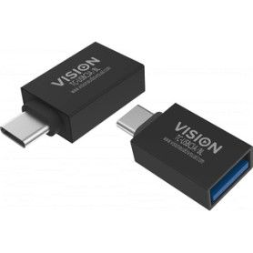 Vision TC-USBC3A/BL changeur de genre de câble USB C USB 3.0 A Noir