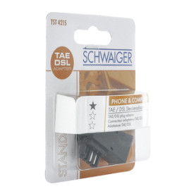 Schwaiger TST4215533 changeur de genre de câble TAE-F RJ-45 Noir