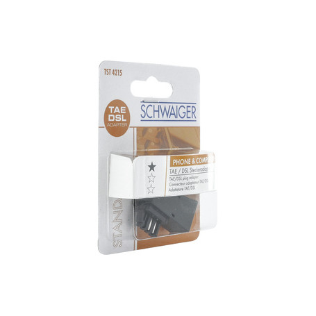 Schwaiger TST4215533 changeur de genre de câble TAE-F RJ-45 Noir