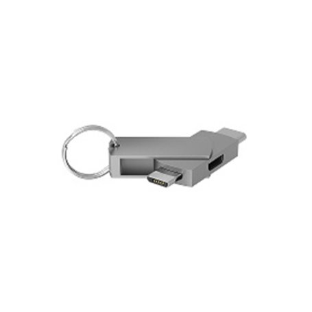 Terratec 272989 changeur de genre de câble USB Type-C 2 x Micro-USB Argent