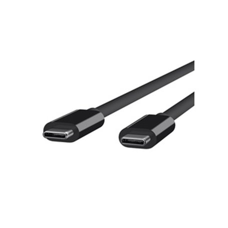 DLH CABLE USB-C (M) VERS USB-C (M) 1M NOIR 5A/100W MAX 10 GBIT/S