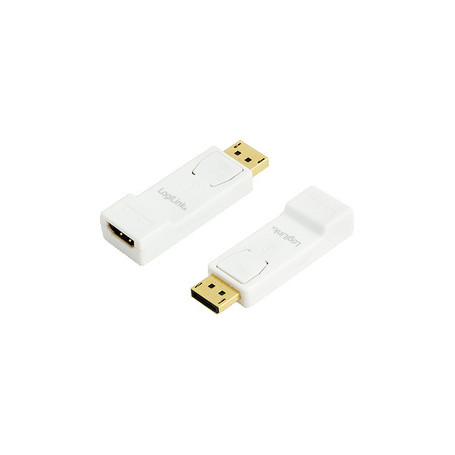 LogiLink CV0057 changeur de genre de câble DisplayPort HDMI Blanc