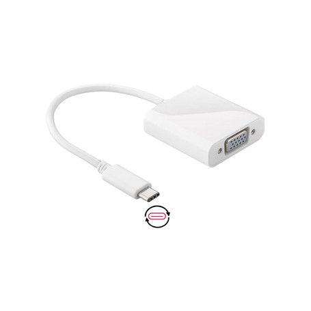 DLH DY-TU2726W câble vidéo et adaptateur USB Type-C VGA (D-Sub) Blanc